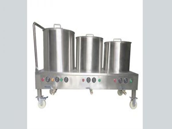 Nồi nấu phở điện 3 nồi 30 - 50-70 lít có bánh xe và tay đẩy